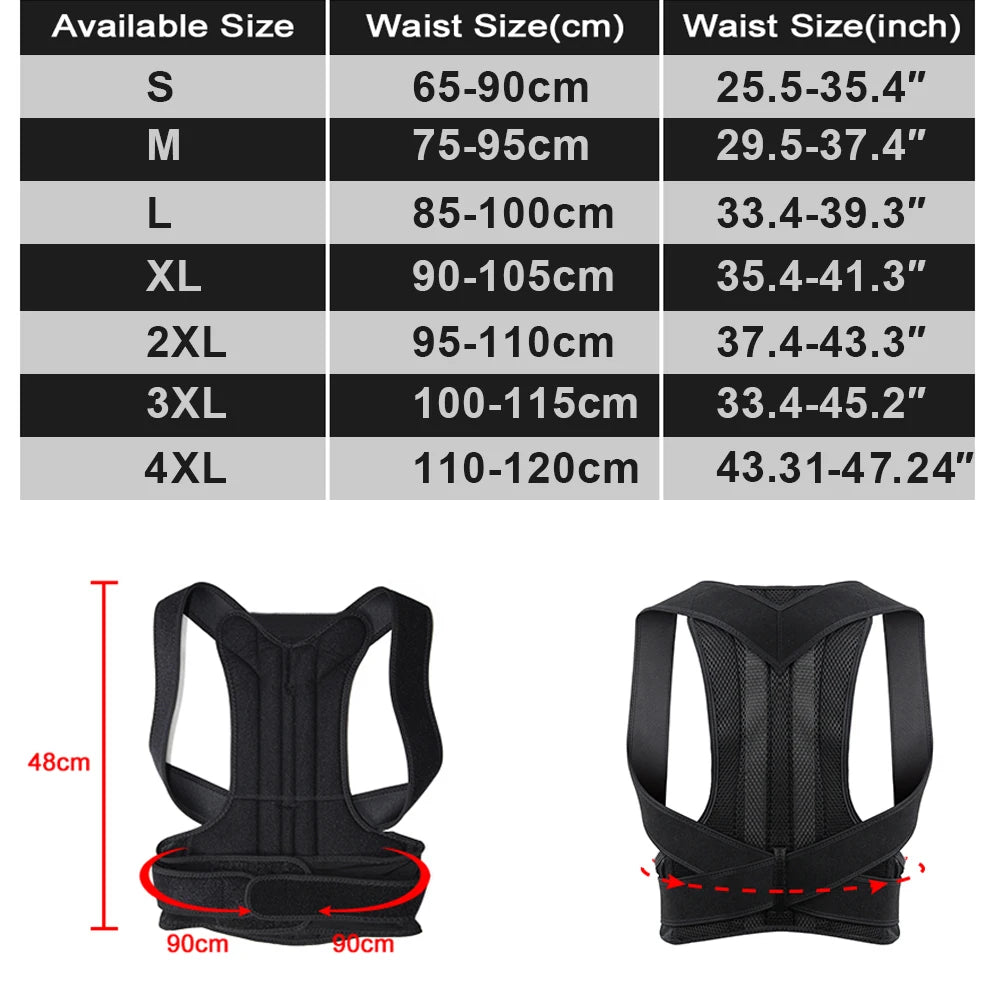 Adjustable Back Posture Corrector Belt